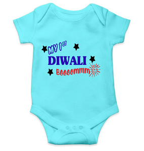 My First Diwali Boom Rompers for Baby Girl- KidsFashionVilla