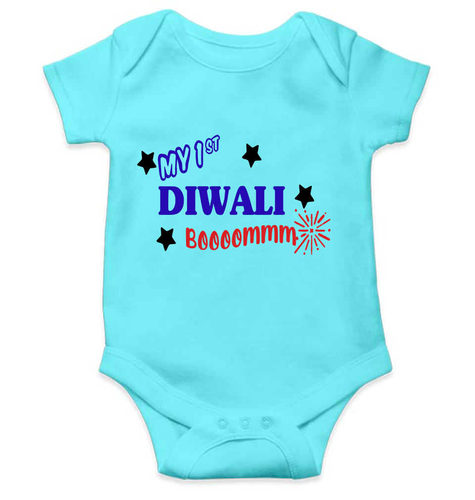 My First Diwali Boom Rompers for Baby Girl- KidsFashionVilla