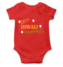 Load image into Gallery viewer, My First Diwali Boom Rompers for Baby Girl- KidsFashionVilla
