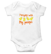 Load image into Gallery viewer, Partying With My Peeps Rompers for Baby Boy- FunkyTradition FunkyTradition
