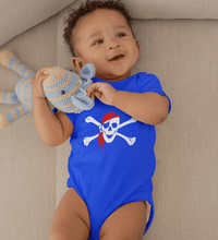 Load image into Gallery viewer, Pirate of Caribbean Skull Rompers for Baby Boy- FunkyTradition FunkyTradition
