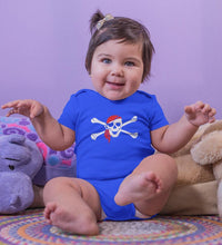 Load image into Gallery viewer, Pirate of the Caribbean Skull Rompers for Baby Girl- FunkyTradition FunkyTradition
