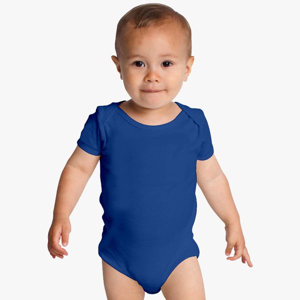 Plain Royal Blue Baby Romper- KidsFashionVilla