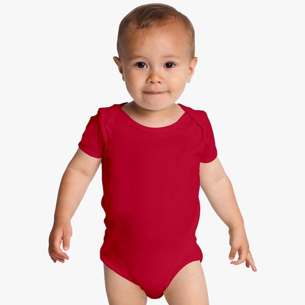 Plain Red Baby Romper- KidsFashionVilla
