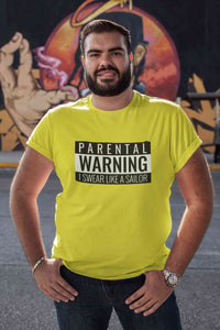 Parental Warning Quotes Mens Half Sleeves T-shirt- KidsFashionVilla