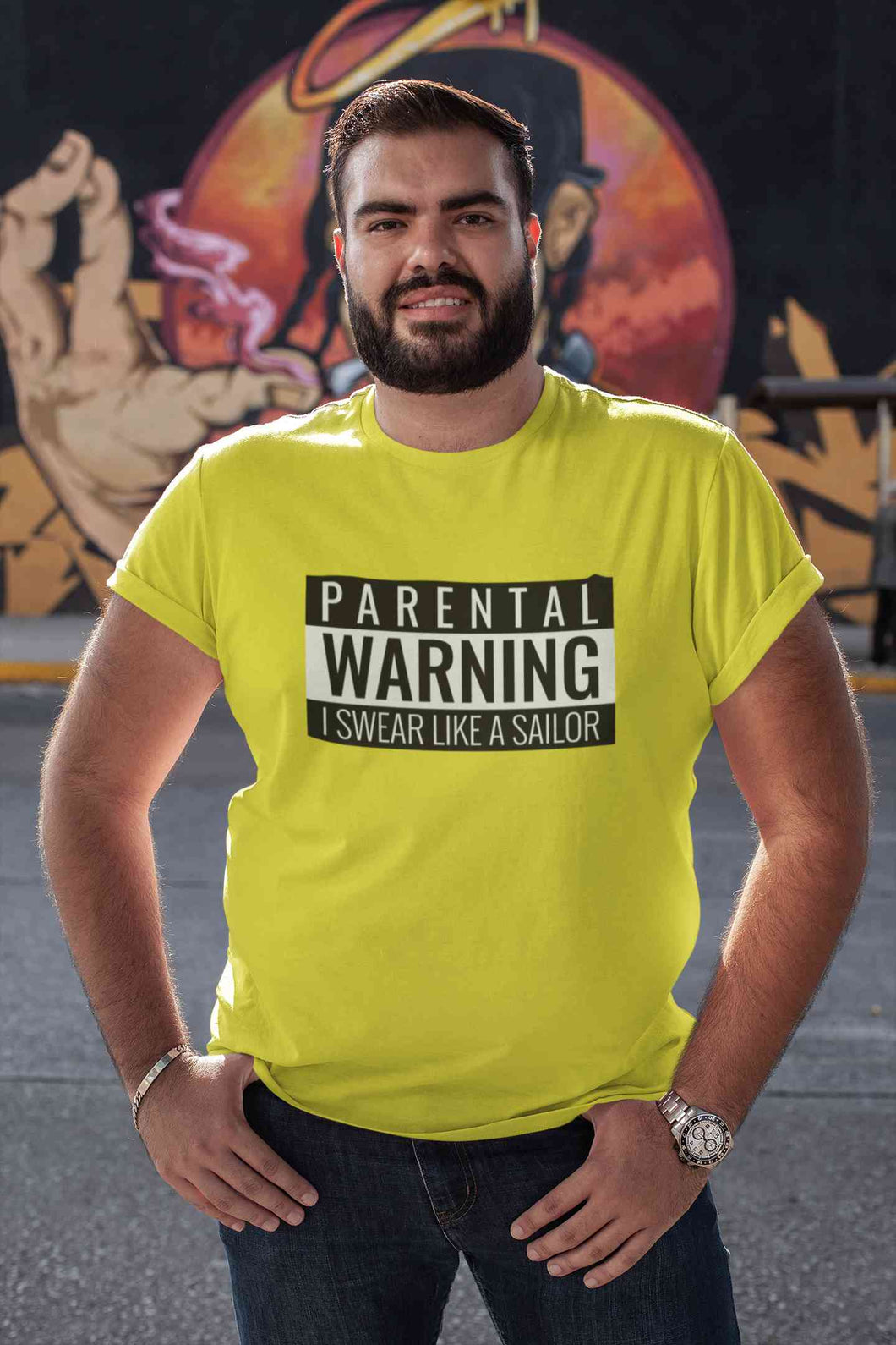 Parental Warning Quotes Mens Half Sleeves T-shirt- KidsFashionVilla