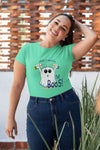 Here For The Boos Women Half Sleeves T-shirt- KidsFashionVilla