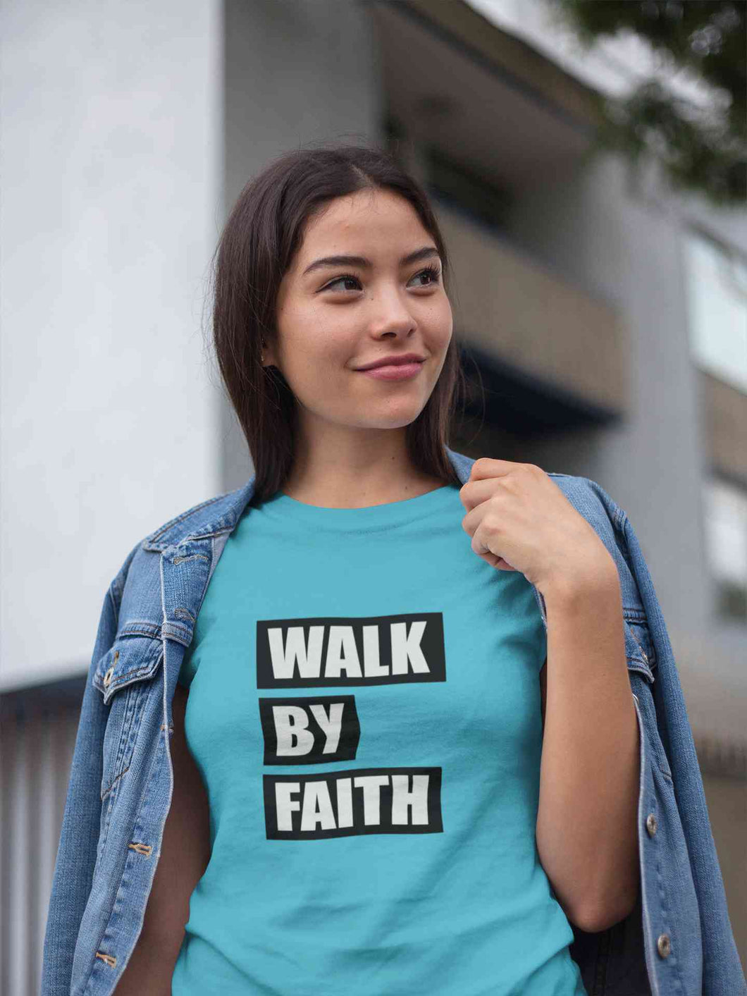 Walk By Faith Women Half Sleeves T-shirt- KidsFashionVilla