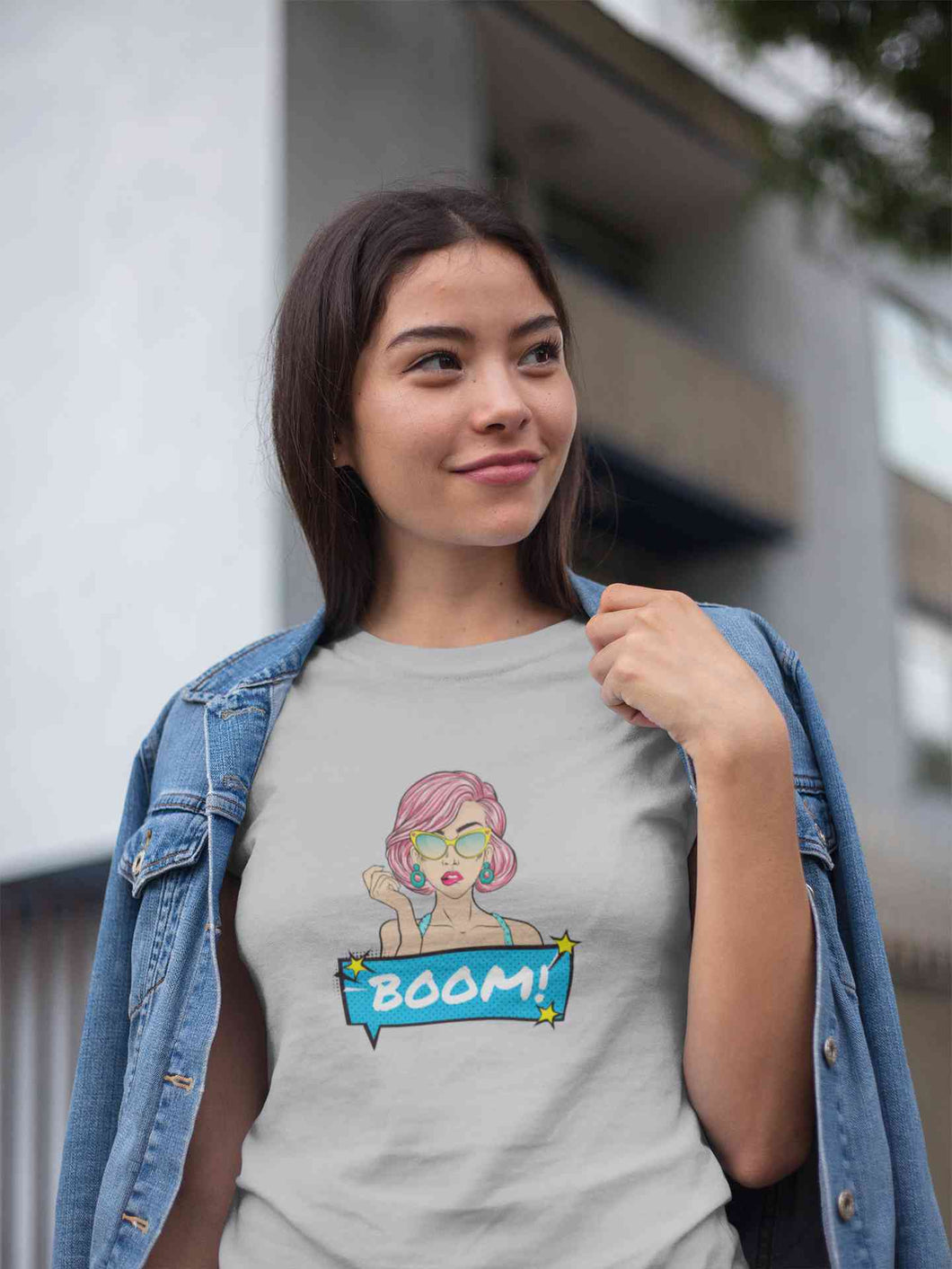 Boom Women Half Sleeves T-shirt- KidsFashionVilla