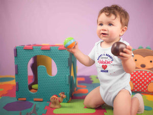 Custom Name Mommys And Daddys Little Valentine Rompers for Baby Boy- KidsFashionVilla