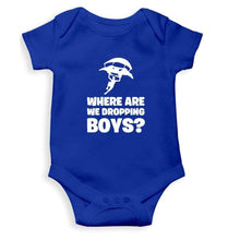 Load image into Gallery viewer, PUBG Where Are We Dropping Boys Rompers for Baby Boy- FunkyTradition FunkyTradition
