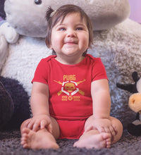 Load image into Gallery viewer, PUBG Winner Winner Chicken Dinner Rompers for Baby Girl- FunkyTradition FunkyTradition
