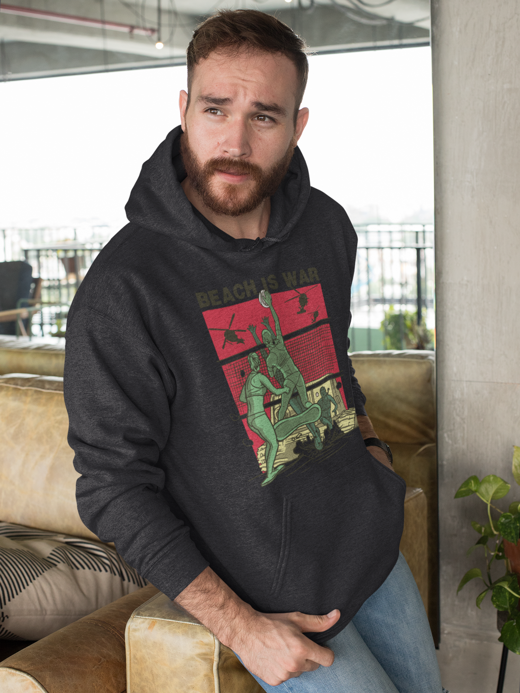 Beach Is War Men Hoodies-KidsFashionVilla