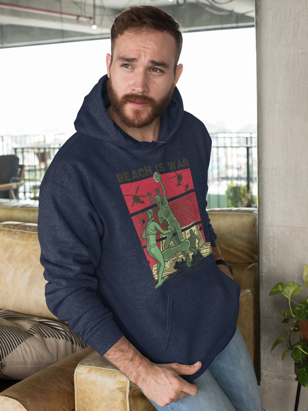 Beach Is War Men Hoodies-KidsFashionVilla