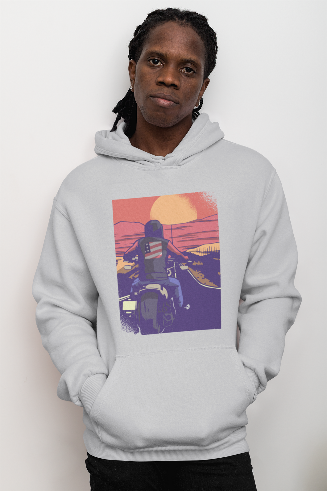 Chopper Motorbike Men Hoodies-KidsFashionVilla