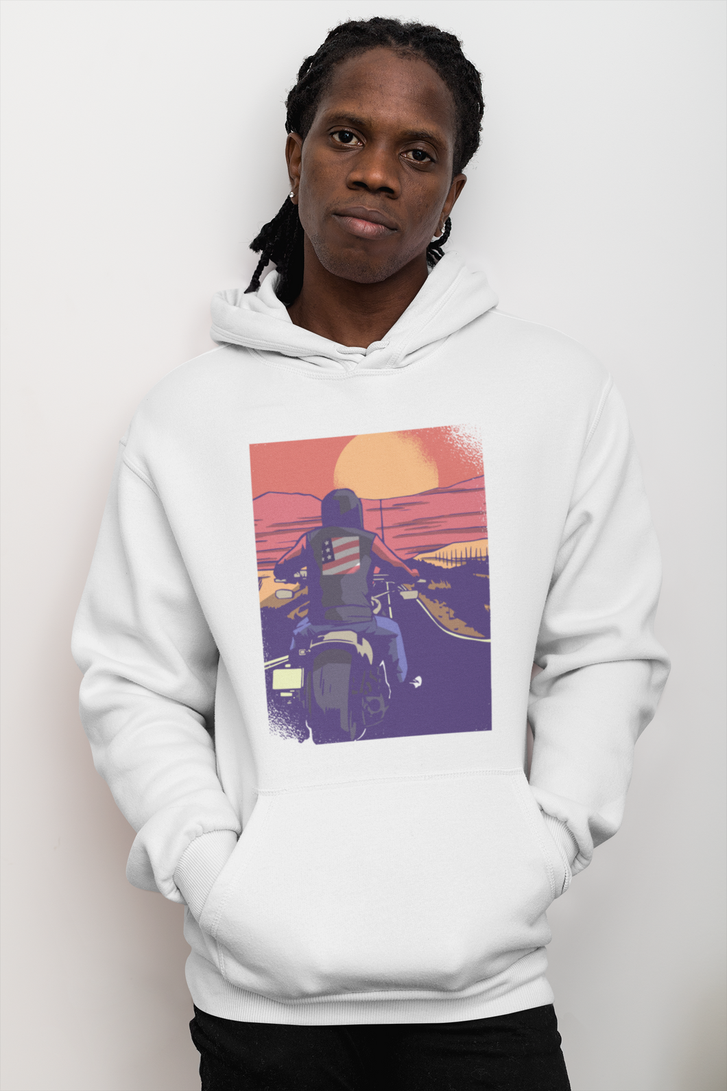 Chopper Motorbike Men Hoodies-KidsFashionVilla