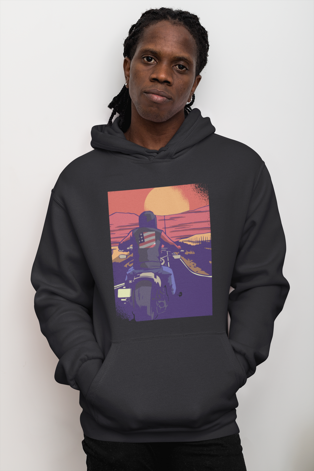 Chopper Motorbike Men Hoodies-KidsFashionVilla