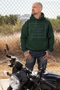Eat sleep gym repeat Men Hoodies-KidsFashionVilla