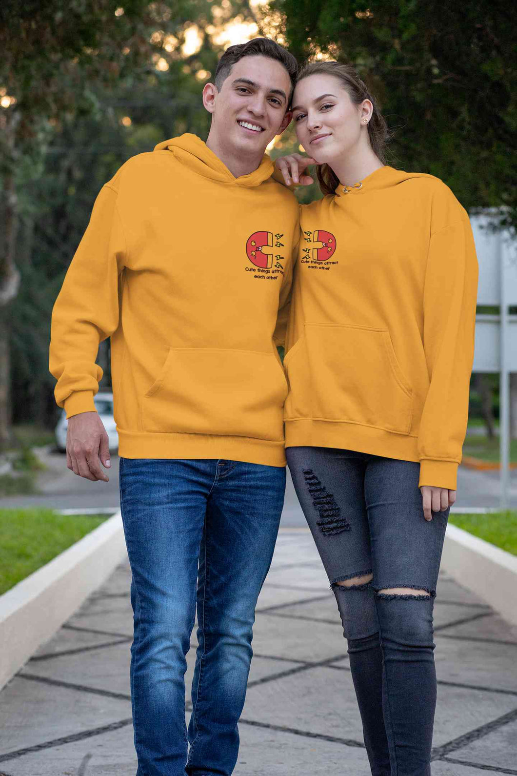 Cute Things Couples Lovey Dovey Hoodie-KidsFashionVilla