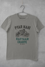 Load image into Gallery viewer, Pyaar Nahi Raftaar Chahiye Biker Mens Half Sleeves T-shirt- FunkyTeesClub - Funky Tees Club
