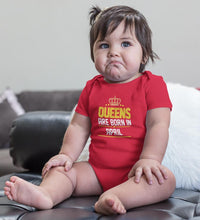 Load image into Gallery viewer, Queens Are Born In April Rompers for Baby Girl- FunkyTradition FunkyTradition
