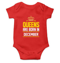 Load image into Gallery viewer, Queens Are Born In December Rompers for Baby Girl- FunkyTradition FunkyTradition
