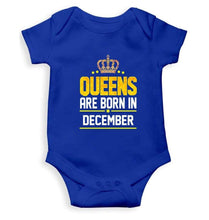 Load image into Gallery viewer, Queens Are Born In December Rompers for Baby Girl- FunkyTradition FunkyTradition
