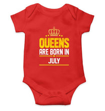 Load image into Gallery viewer, Queens Are Born In July Rompers for Baby Girl- FunkyTradition FunkyTradition
