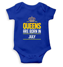 Load image into Gallery viewer, Queens Are Born In July Rompers for Baby Girl- FunkyTradition FunkyTradition
