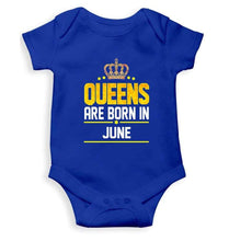 Load image into Gallery viewer, Queens Are Born In June Rompers for Baby Girl- FunkyTradition FunkyTradition
