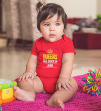 Load image into Gallery viewer, Queens Are Born In June Rompers for Baby Girl- FunkyTradition FunkyTradition

