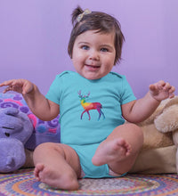 Load image into Gallery viewer, Reindeer Abstract Rompers for Baby Girl- FunkyTradition FunkyTradition
