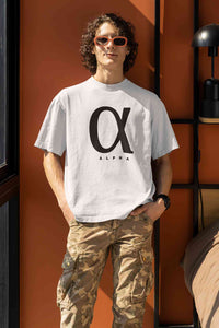 Alpha Mens Half Sleeves T-shirt- KidsFashionVilla