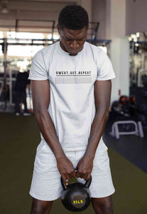 Sweat Set Repeat Mens Half Sleeves T-shirt- KidsFashionVilla