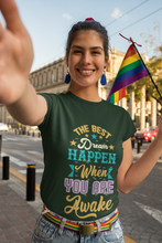 Load image into Gallery viewer, Best Dream Quotes Women Half Sleeves T-shirt- KidsFashionVilla
