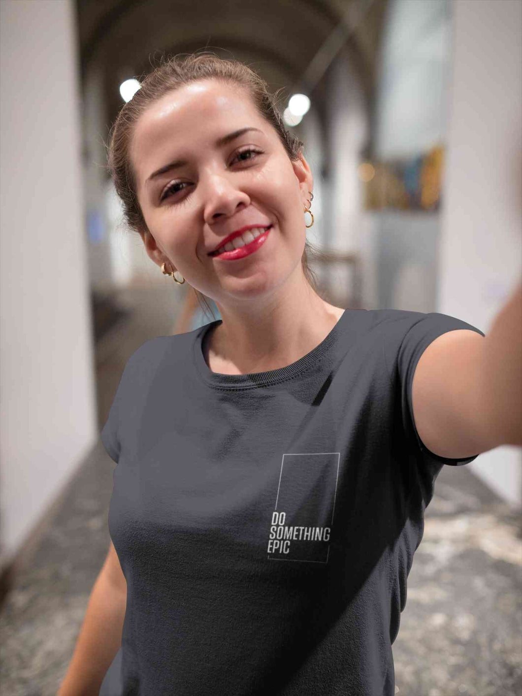 Do Something Epic Side Pocket Women Half Sleeves T-shirt- KidsFashionVilla