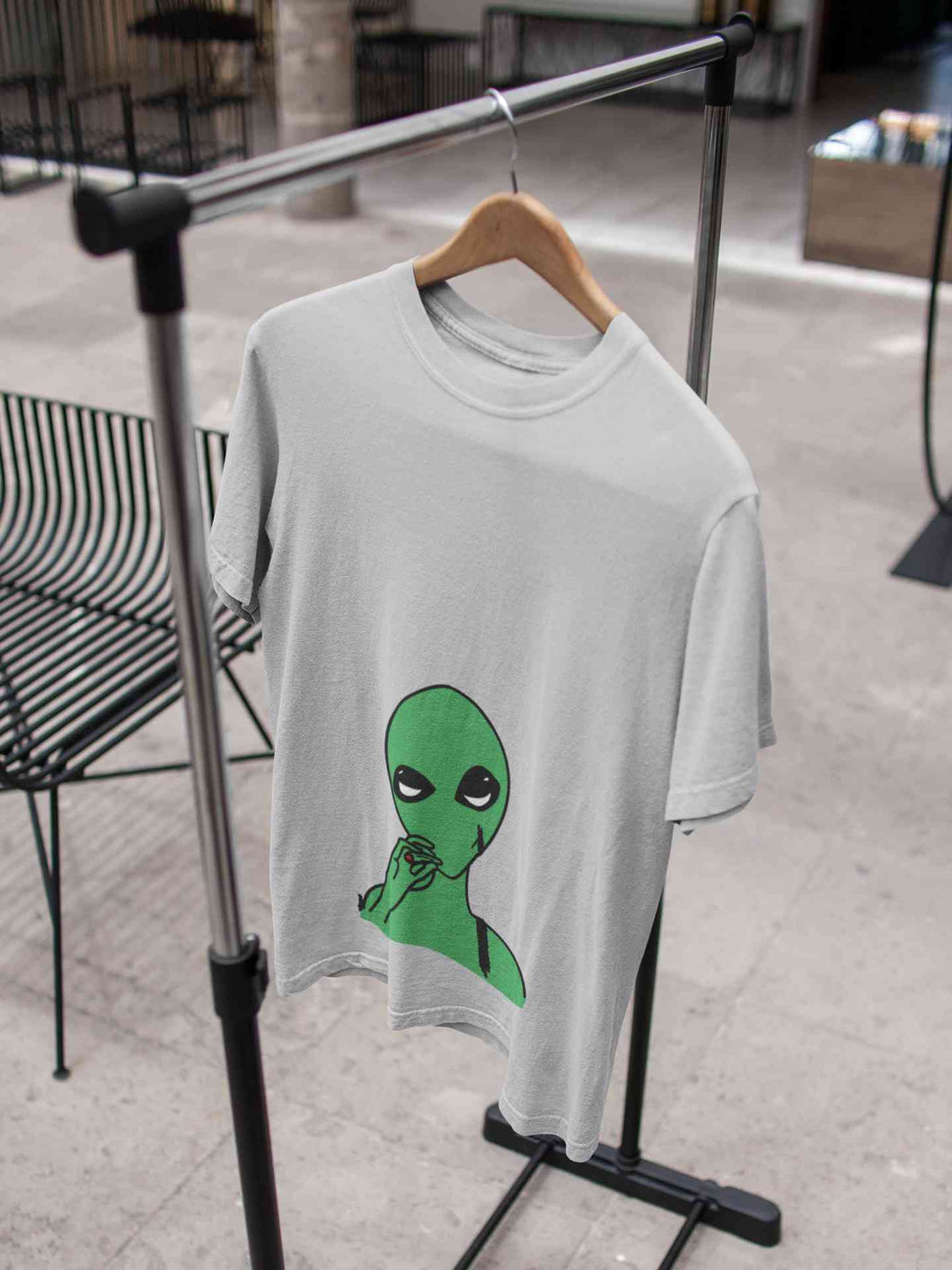 Alien Smoking Women Half Sleeves T-shirt- KidsFashionVilla