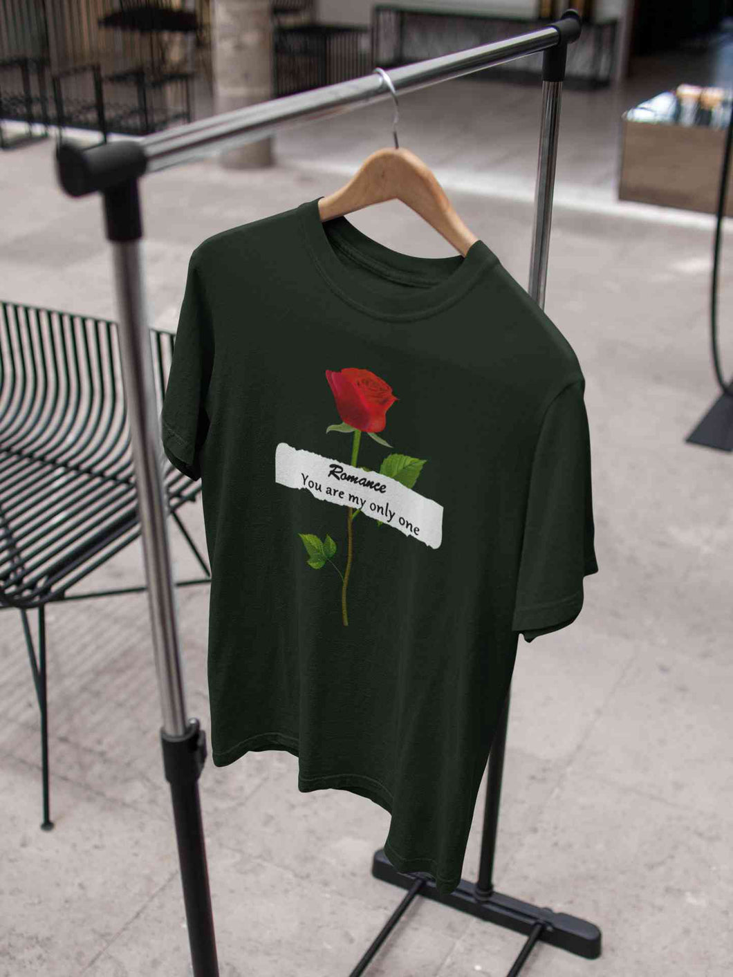 Romance Slogan Rose Printed Women Half Sleeves T-shirt- KidsFashionVilla