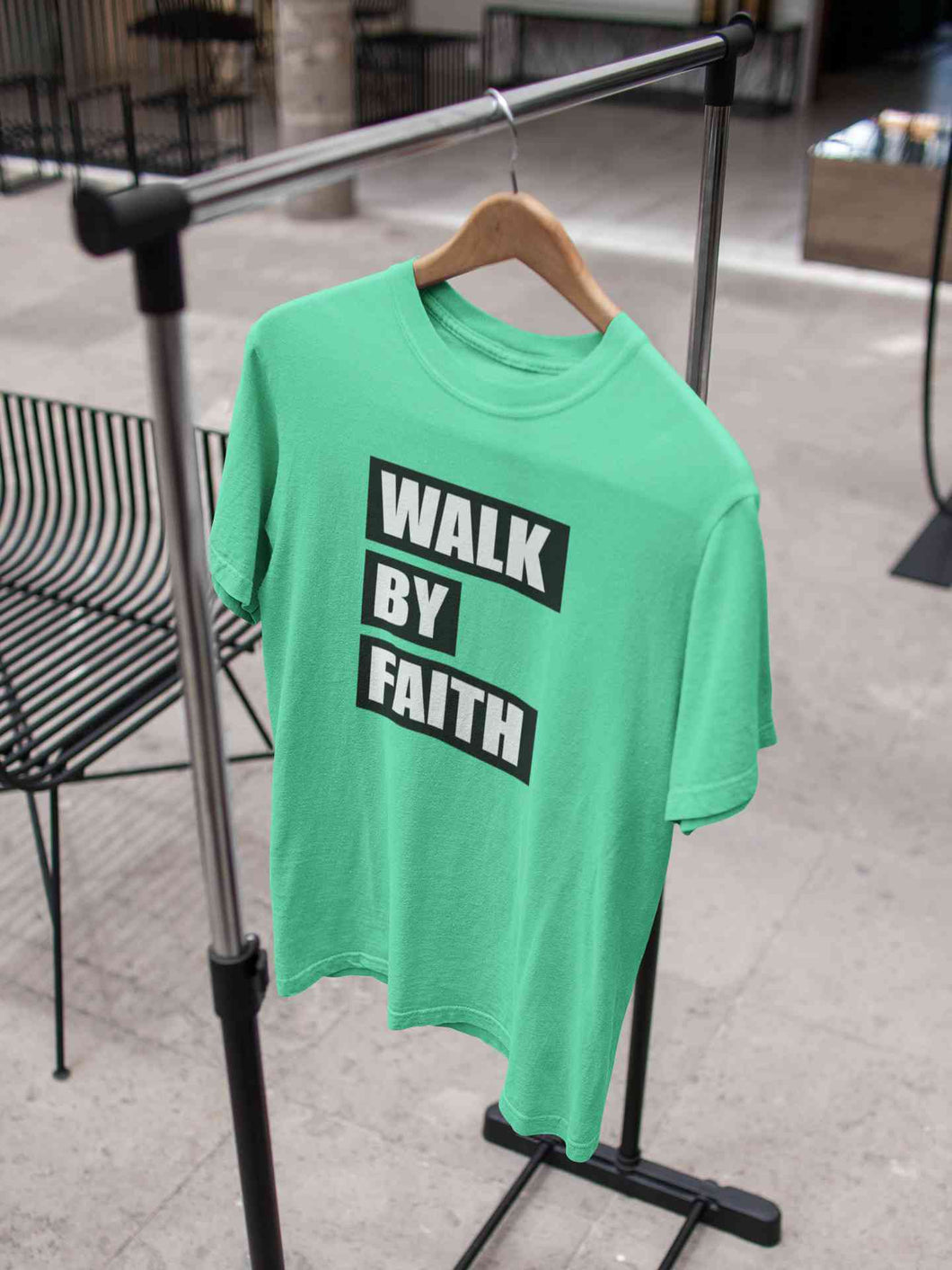 Walk By Faith Women Half Sleeves T-shirt- KidsFashionVilla