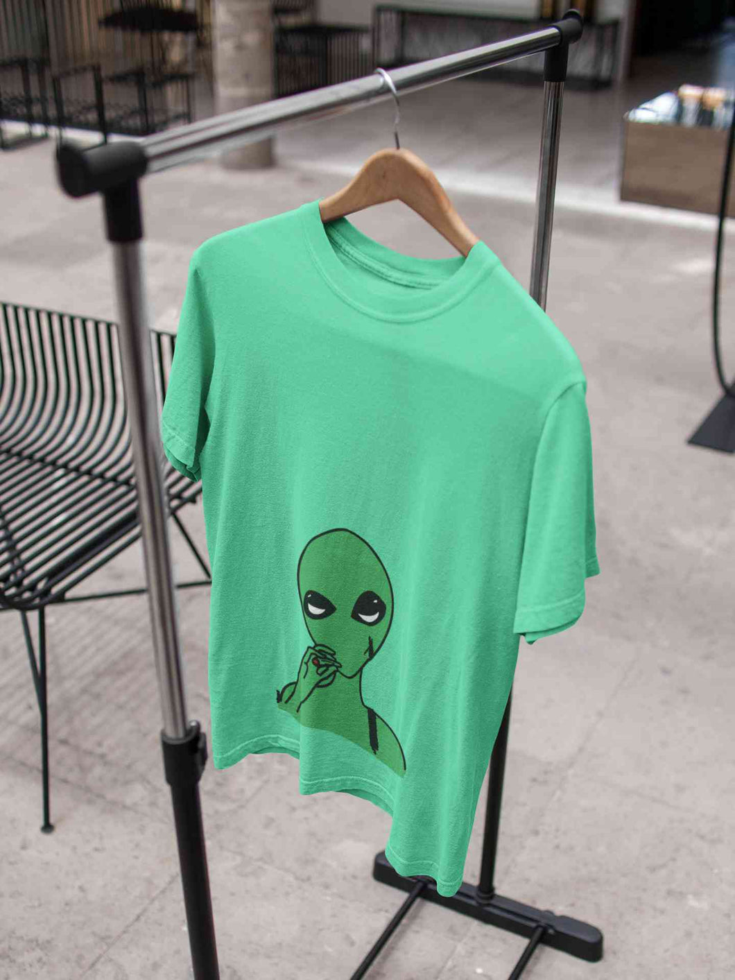 Alien Smoking Women Half Sleeves T-shirt- KidsFashionVilla