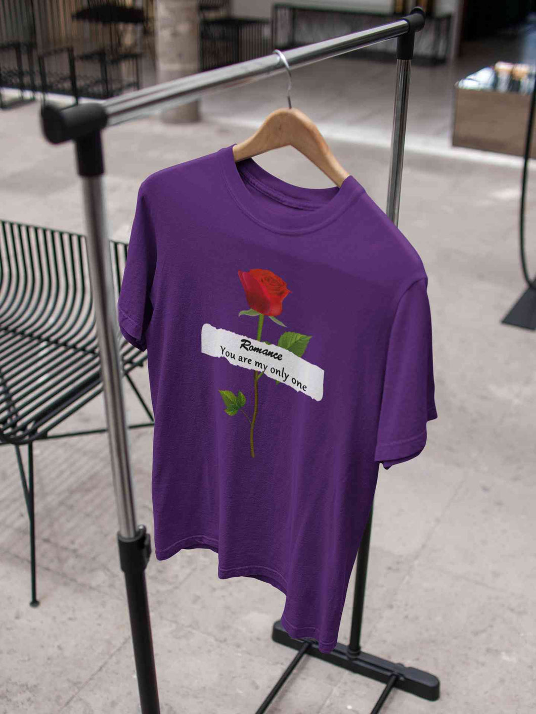 Romance Slogan Rose Printed Women Half Sleeves T-shirt- KidsFashionVilla