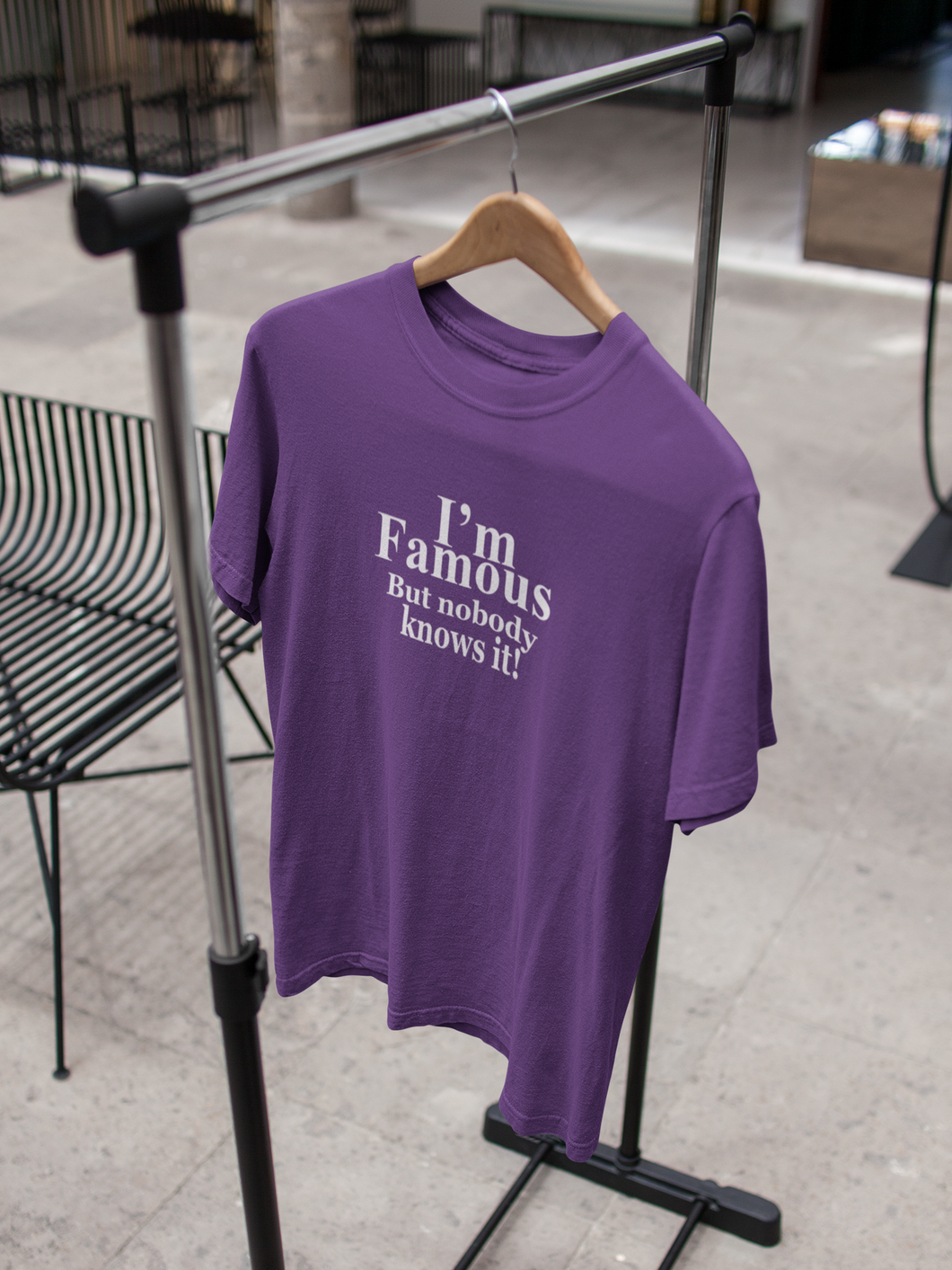 I Am Famous But Nobody Knows It Quotes Women Half Sleeves T-shirt- KidsFashionVilla