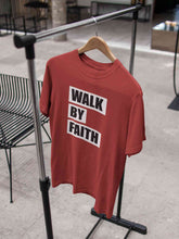 Load image into Gallery viewer, Walk By Faith Women Half Sleeves T-shirt- KidsFashionVilla
