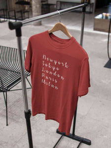 Newyork Tokyo London Paris Milan Women Half Sleeves T-shirt- KidsFashionVilla