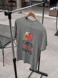 Cats Before Guys Women Half Sleeves T-shirt- KidsFashionVilla