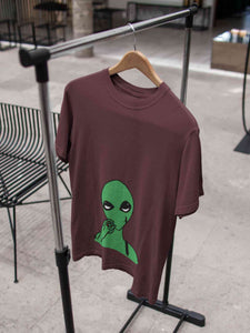 Alien Smoking Women Half Sleeves T-shirt- KidsFashionVilla