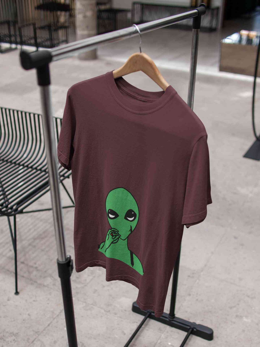 Alien Smoking Women Half Sleeves T-shirt- KidsFashionVilla