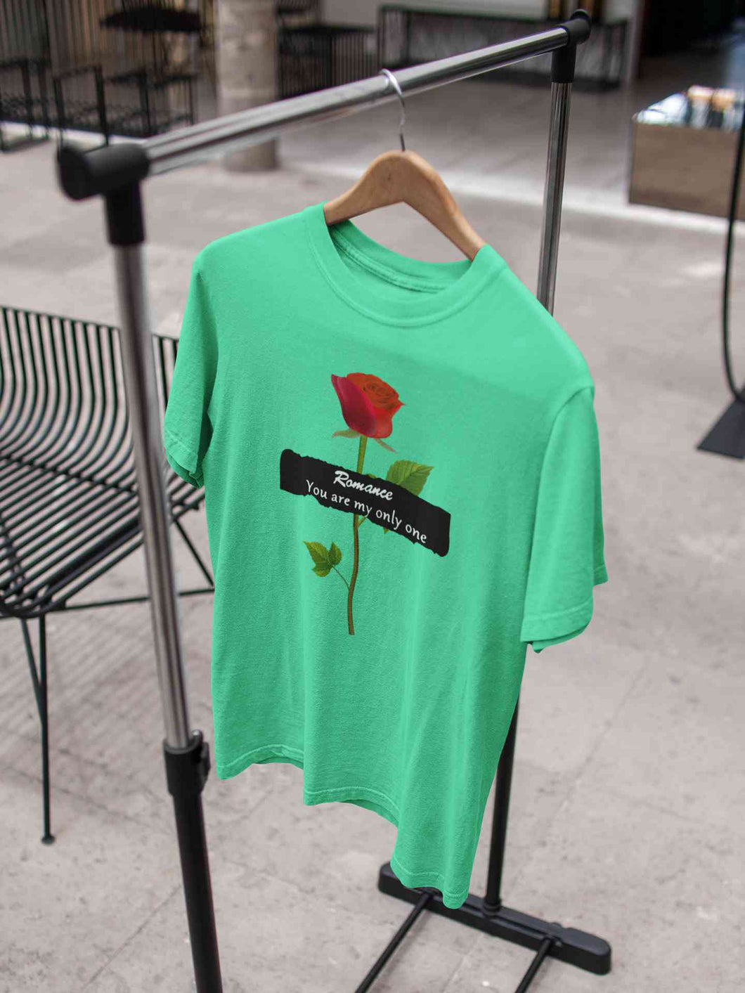 Romance Slogan Rose Printed Women Half Sleeves T-shirt- KidsFashionVilla