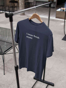 Never Finish Mens Half Sleeves T-shirt- KidsFashionVilla