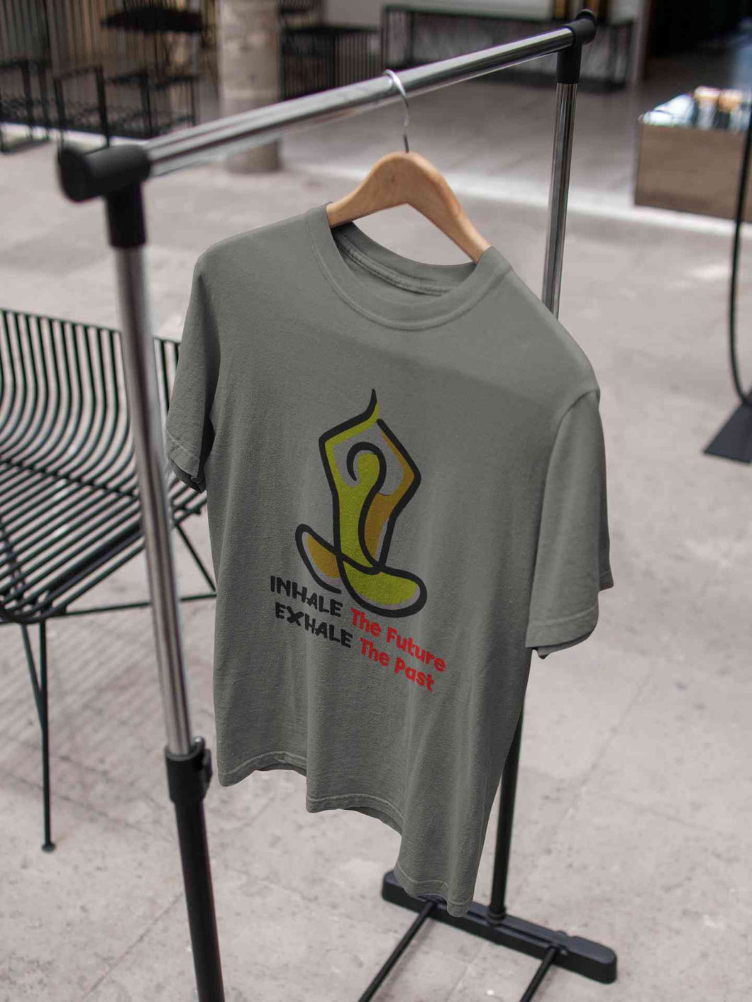 Inhale Exhale Yoga Mens Half Sleeves T-shirt- KidsFashionVilla